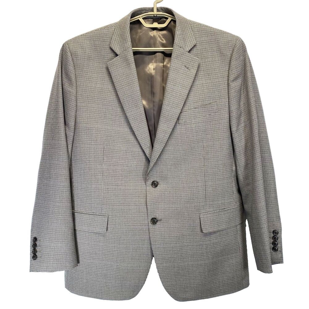 Stafford Men's Sport Coat Size 44 REG Classic Fit Year-Round Suit Houndstooth